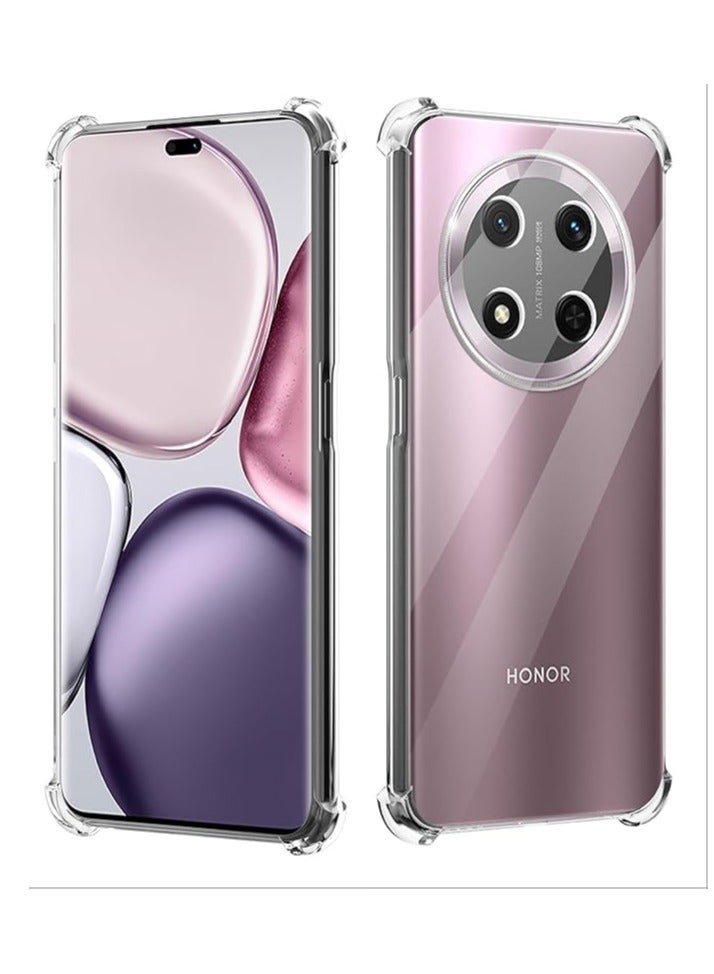 [1+1 Sets] For Honor X9c 5G Case & Screen Protector Crystal Clear Ultra Slim Anti Scratch Shockproof Protective TPU Back Cover with Tempered Glass Screen Protector - Image 2