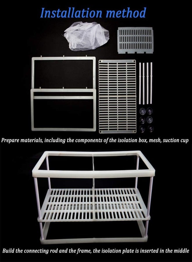 NGe Aquarium Fish Breeder Box, Rectangle Isolation Box, with Adjustable Position Isolation Panel, Hatching Box, Juvenile Fish Spawning Incubator Water Isolation Net Hatchery - Image 5