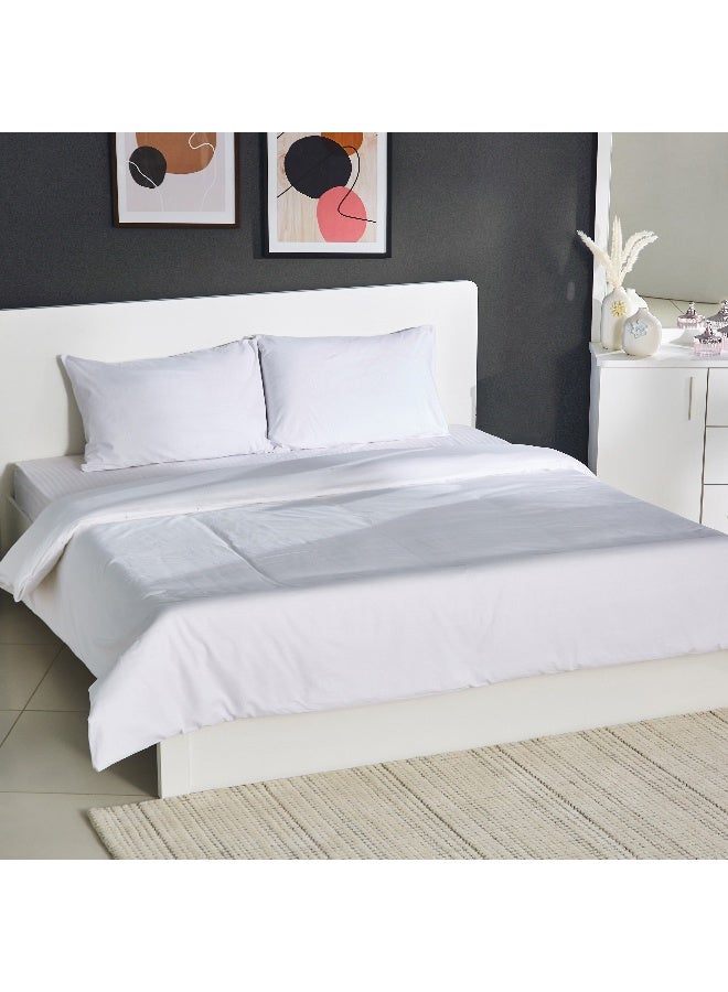 Home Box Ballina 3-Pieces Solid Cotton Queen and King Duvet Cover Set 220 x 220 cm - Image 1