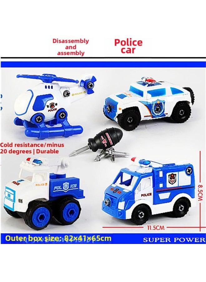 Generic - Disassembly And Assembly Of Dinosaur Toy Car Small Train DIY Disassembly And Assembly 5 Fit Assembly Project Fire Children's Science And Education Toys-Color:17 Four Disassembly And Assembly Sea, Land And Air - Image 1