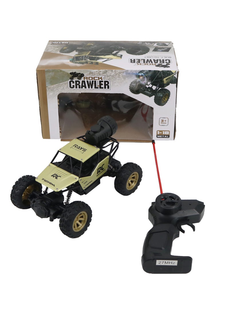 FUNFY Rock Crawler RC Toy Car | 4WD | Soft Suspensions, Dual Motor, Mist Spray, Aluminium Body, Rechargeable Battery | Kids Gift  - Image 1