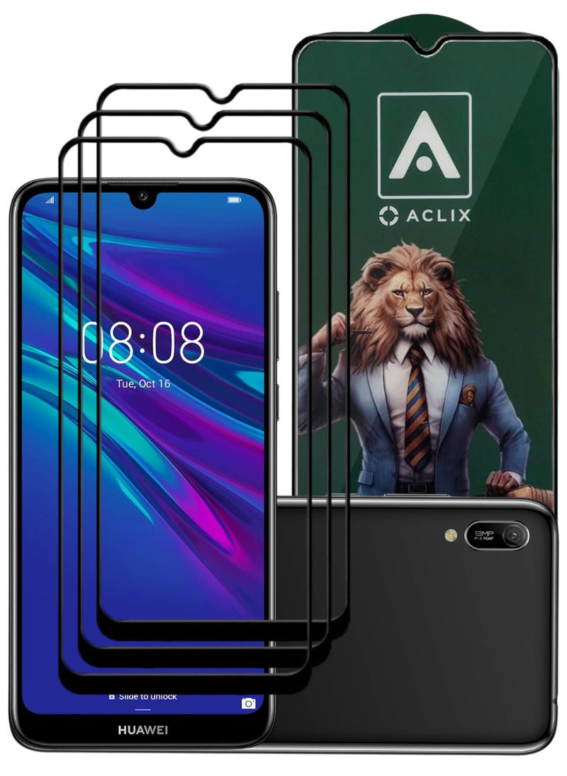ACLIX 3 Pieces Antistatic ESD Dustproof Premium Quality High Definition Tempered Glass Screen Protector Designed For Huawei Y6 (2019) - Image 1