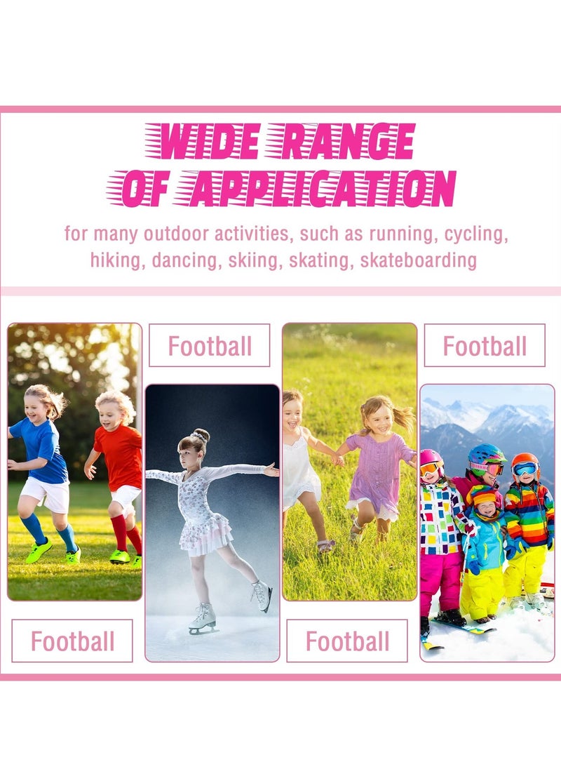 Y&D - 2 Pairs Kids Ankle Brace Set Foot Support Stabilizer Wraps Protector Guard Knitted Sleeve Sock Compression Socks for Injury Prevention, Pink - Image 1