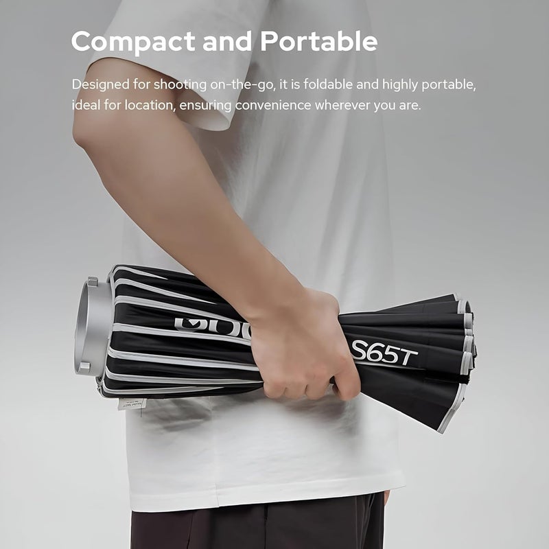 Godox S105T B/S 105cm/41.3in Quick Release Umbrella Softbox with Grid | Professional Foldable Softbox with Standard Bowen Mount & Diffusers for Photography Studio Photography Portrait Live Stream - Image 4