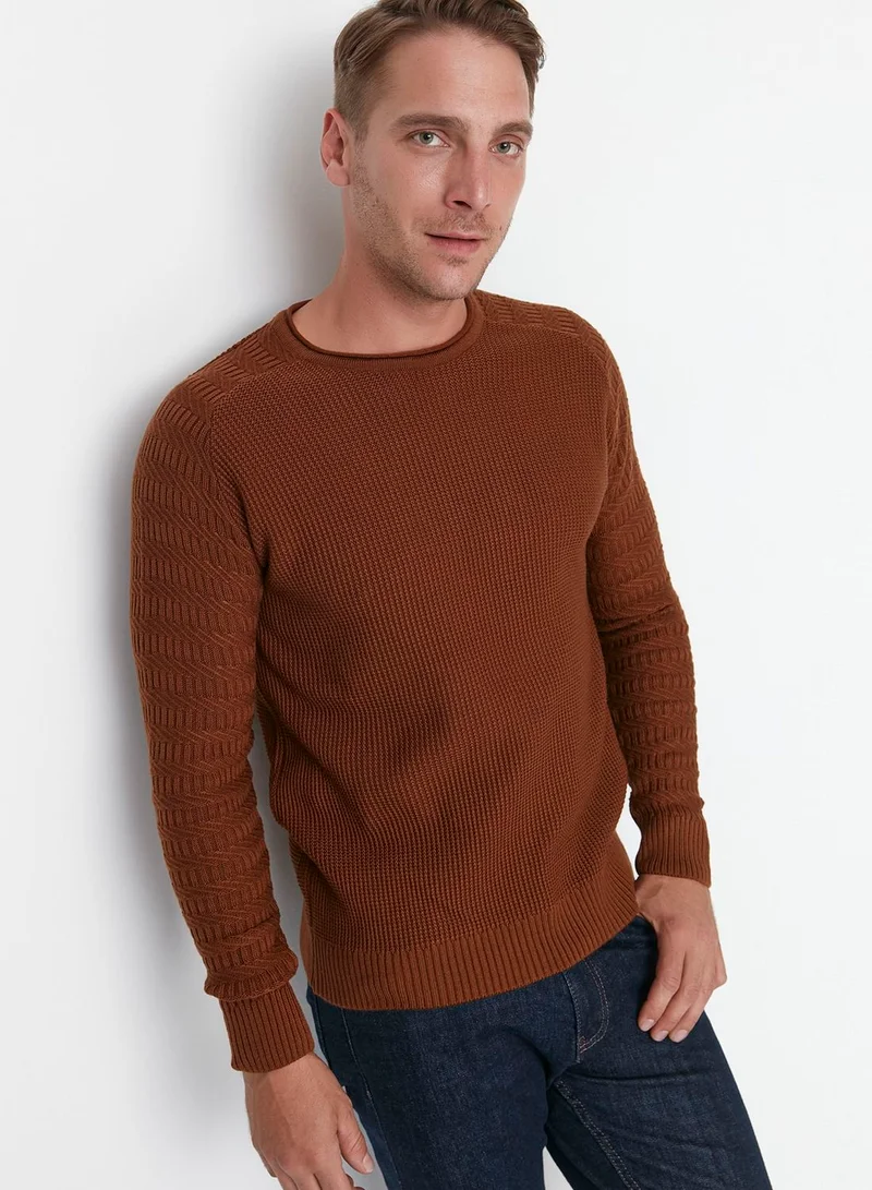 trendyol Textured Knitted Sweater