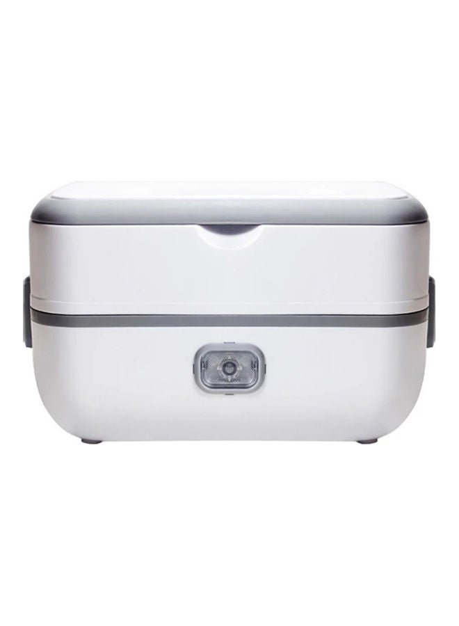 Loquat Double Layer Electric Lunch Box Grey/White 25x15cm - Image 1