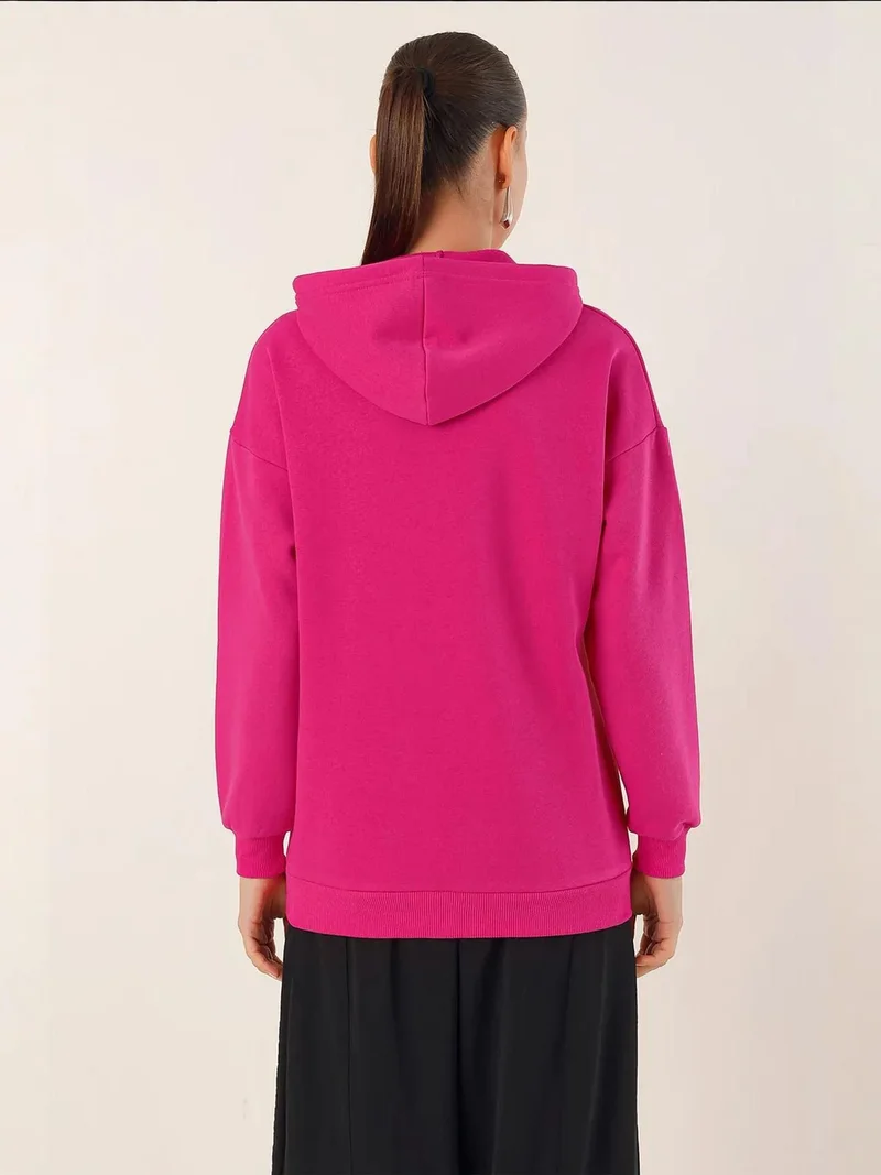 BIG DART BDART Embroidered Hooded Oversized Sweatshirt