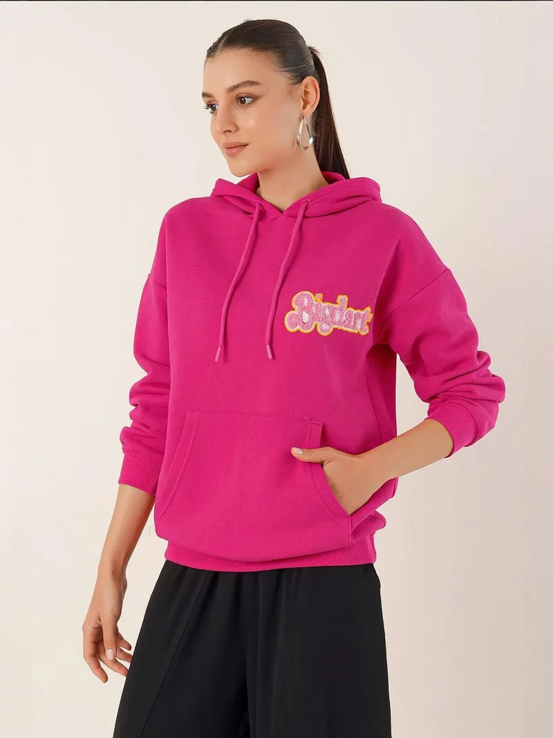 BIG DART BDART Embroidered Hooded Oversized Sweatshirt
