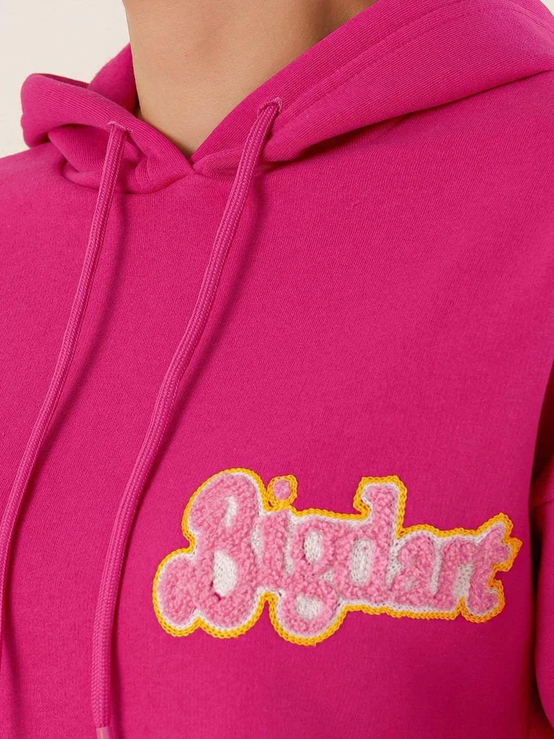 BIG DART BDART Embroidered Hooded Oversized Sweatshirt