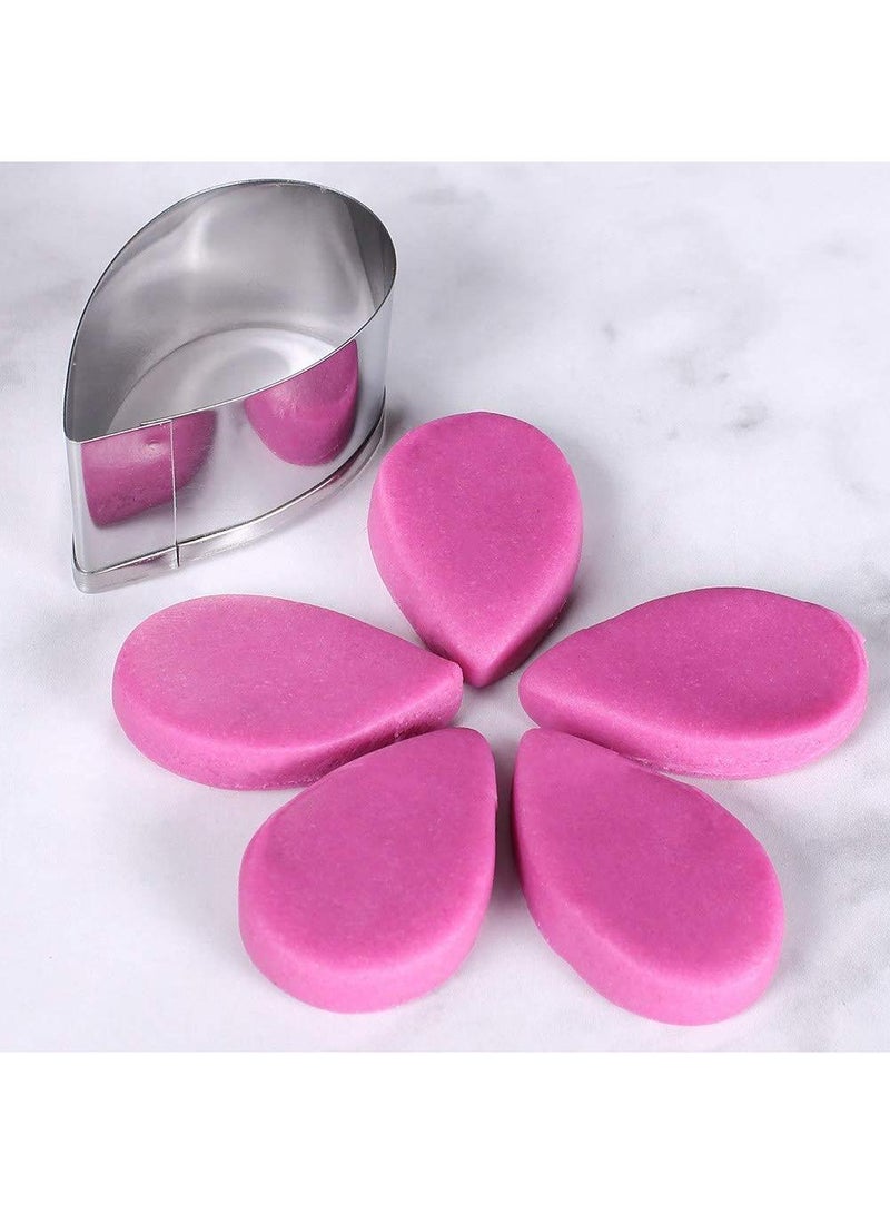 Sweet seven قوالب بتلات الورد من الفولاذ المقاوم للصدأ - أدوات الخبز وصنع الفوندان DIY للحلويات والسندويشات والمزيد - مجموعة من 7 - Image 2