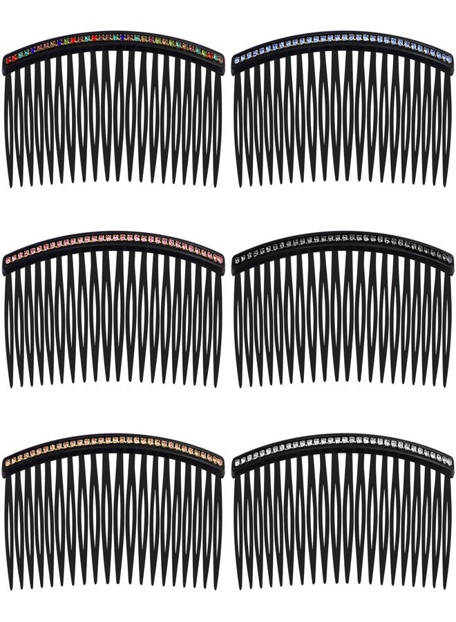 MaryLavender MARY LAVENDER Side Hair Combs with Rhinestone for Women Hold Bangs Hair Twist Pins Clips Hair Accessories Decorative French Twist Hair Pins for Women, Kids, and Girls - 6pcs - Image 1