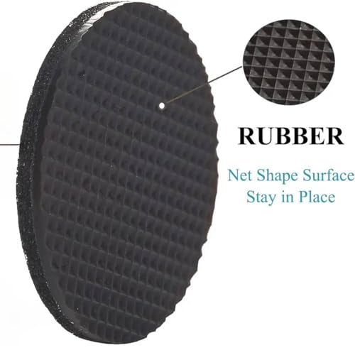 Prostuff.in® 8 Pcs Non-Slip Self-Adhesive Rubber Furniture Feet Pads – Thickened Round Floor Protectors for Sofa, Table, Chair, Cabinet – Anti-Scratch, Noise-Reducing (Black) - Image 2