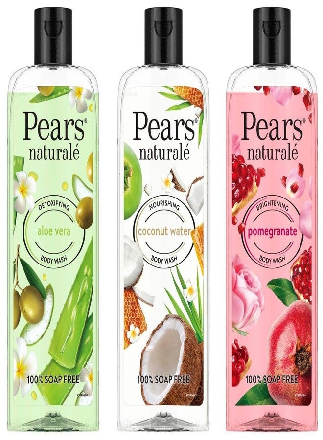 Pears Naturale Detoxifying Aloevera Bodywash, 250 ml-Nourishing Coconut Water Bodywash, 250 ml-Brightening Pomegranate Bodywash, 250 ml - Image 1