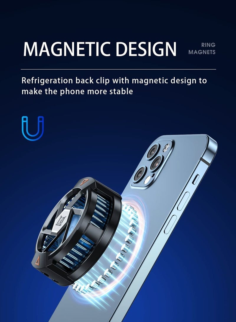 Mobile Phone Cooler Compatible with Magsafe Game Cooler Fan Designed for iPhone 12/13 Series Semiconductor Heatsink for PUBG Game Live StreamingVlog for 4-6.7 inches iOS/Android Without Noise - Image 5