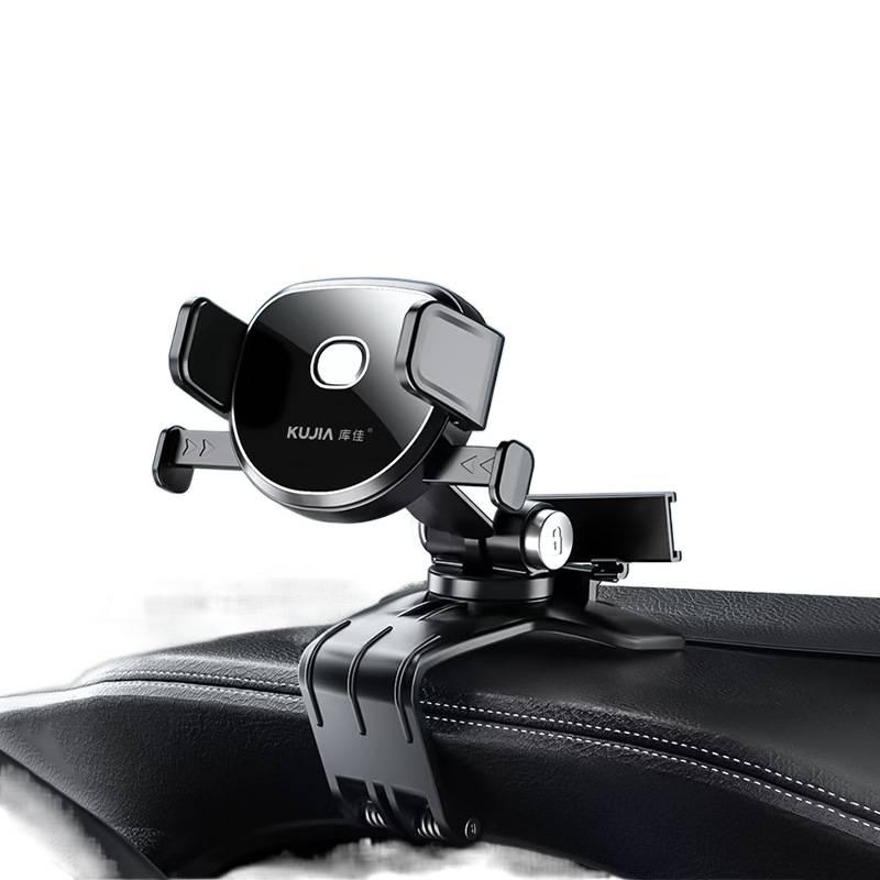 حامل جوال للسيارة مع تثبيت على فتحة التكييف ودوران 360 درجة لـمناسب لمعظم الهواتف باللون الأسود - JOVA - Image 1