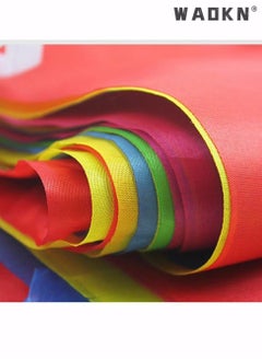 WAOKN 120M Bunting Banner, Multicolor Flag Banners with 200 pcs Triangle Flags, Nylon Fabric Bunting Banners for Birthday, Wedding, Outdoor, Indoor Activity, Party Decoration Home Decorations  - Image 4