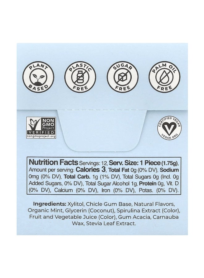 Refresh Gum Refresh Gum, Plant-Based Gum, Sugar Free, Peppermint, 12 Pieces - Image 2
