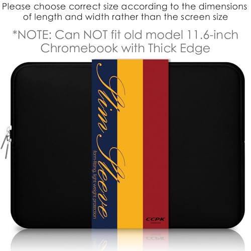 CCPK Chromebook Case 11.6" Compatible with 12 Inch MacBook Air 11 Inch Acer Gateway 311 Lenovo ASUS VivoBook HP Stream 11.6 inch Accessories Laptop Sleeve Computer Bag Protective Cover Case, Black - Image 3