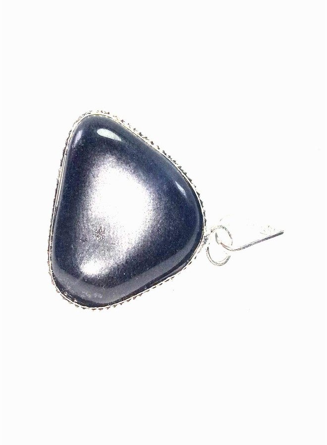 CA AGATE Black Agate Tumbled Healing Pendant Necklace Healing Crystals Pendant - Image 4