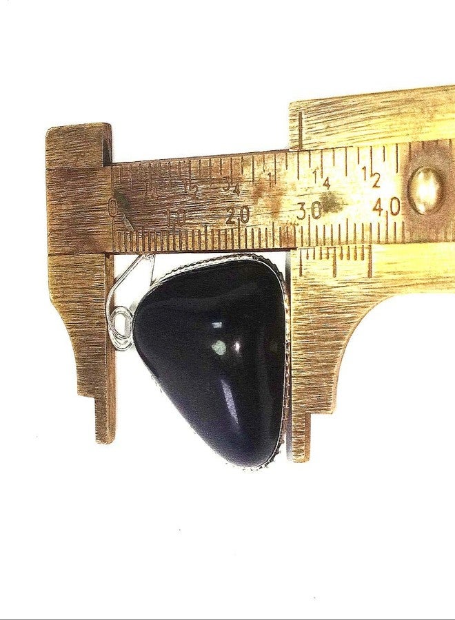 CA AGATE Black Agate Tumbled Healing Pendant Necklace Healing Crystals Pendant - Image 2