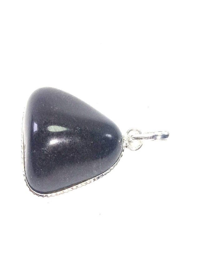 CA AGATE Black Agate Tumbled Healing Pendant Necklace Healing Crystals Pendant - Image 3