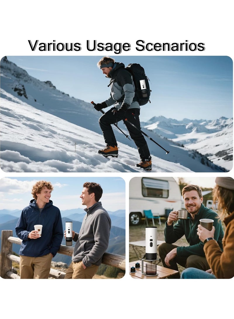 DIGI CORE Portable Electric Espresso Machine, Travel Camping Coffee Makers, Car Self-Heating Coffee Maker With USB-C, Portable Coffee Maker Espresso Machine Compatible with Ground Coffee & NS Capsules For RV/Office/Hiking - Image 5
