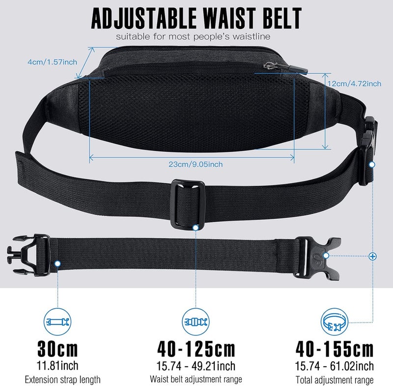 ووتر فلاي حقيبة واسط الخصر من نوع “ووترفلاي” (Waterfly Fanny Pack): حقيبة صغيرة توضع على الورك، عملية وأنيقة، مناسبة للجري، التنزه، والمسافرين، للنساء والرجال. - Image 3