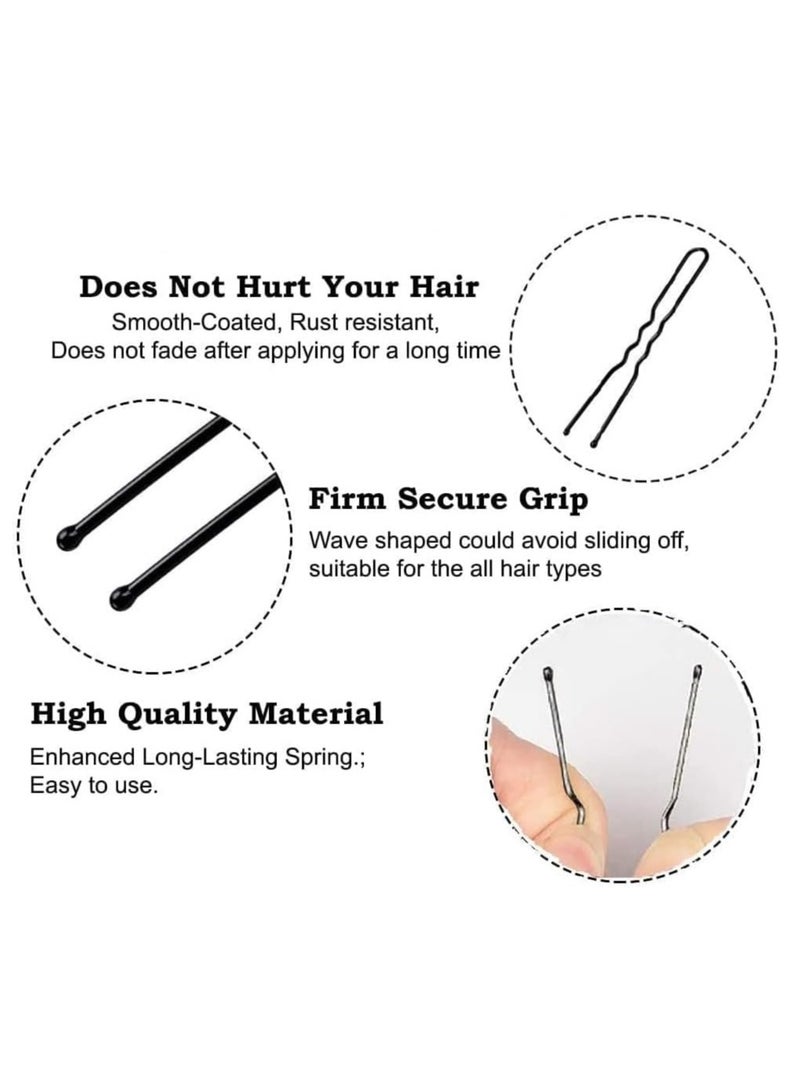 Accessories 22 U-Shaped Hair Pins for Women (Size: Medium 6mm | Quantity: 100 Count), Juda Pins, Black Hair Styling Clips, Perfect for Bun & Updo Hairstyles. - Image 3