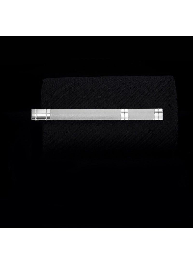 Generic Silver Standard Security Tie Clip for Men J0120 silver Scrub 