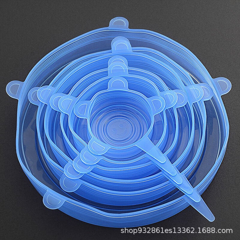 Supply Silicone Preservation Cover Bowl Cover Household Sealed Preservation Film Stretchable Multifunctional Silicone Six-Piece Set - Image 5