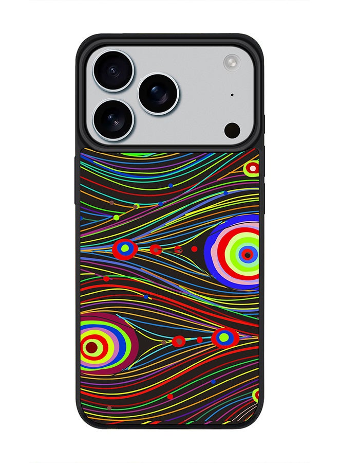 Stylizedd iPhone 17 Pro Case, [Compatible with MagSafe] Slim Magnetic cover Phone Case iPhone 17 Pro -Peacock Eyes - Image 1