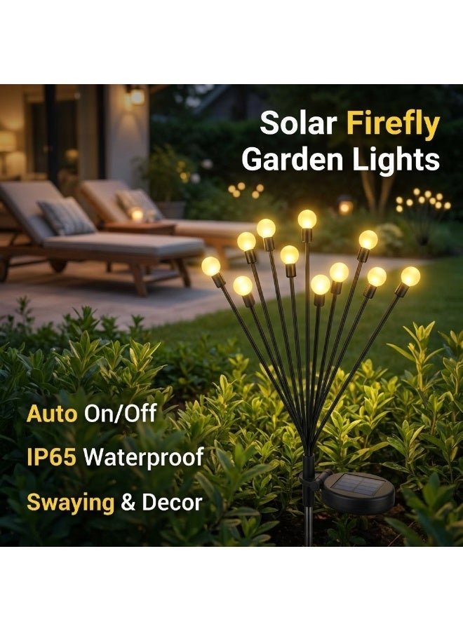 Solar firefly lights - wind-powered outdoor garden lights for your courtyard, creating a decorative ambiance with ground lamps - Image 1