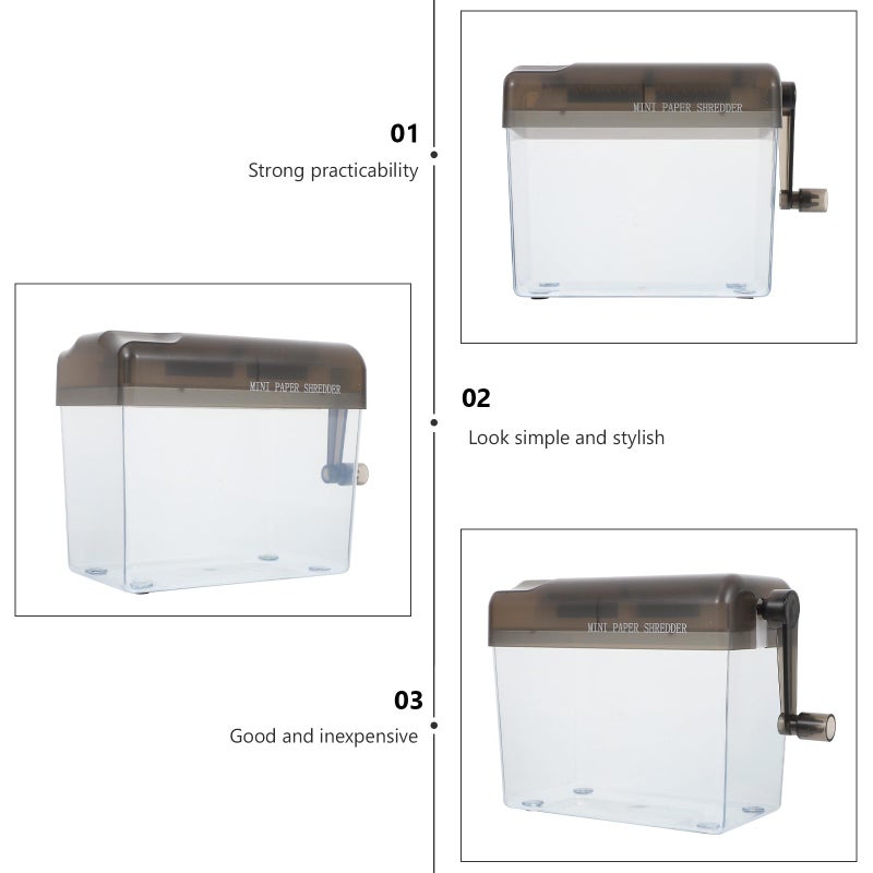 Mini Manual Paper Shredder A6 Portable Desktop For Home Office Document Cutting - Image 4