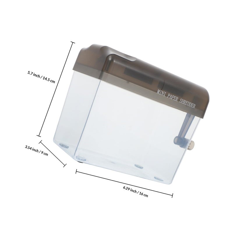 Mini Manual Paper Shredder A6 Portable Desktop For Home Office Document Cutting - Image 3