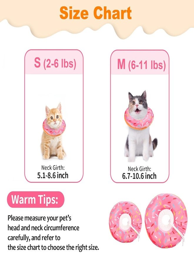 MASSMOT Cat Cone Collar - Comfy Soft Recovery Collar with Adjustable Drawstring, Stuffed PP Cotton, Anti-Licking for Post-Surgery, Skin Healing & Grooming (M) - Image 2
