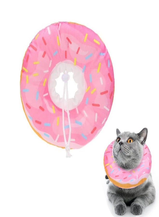 MASSMOT Cat Cone Collar - Comfy Soft Recovery Collar with Adjustable Drawstring, Stuffed PP Cotton, Anti-Licking for Post-Surgery, Skin Healing & Grooming (M) - Image 1