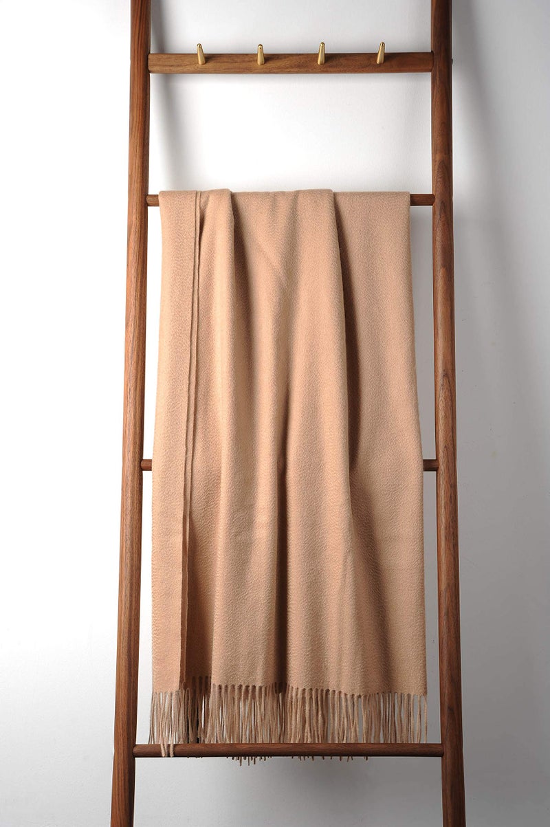 EP Mode 100% Pure Cashmere Throw Blanket for Sofa, Classic Design with Gift Box (Rugby Tan) - Image 5