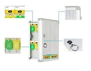 Breewell Breewell Wall Mounted Key Box Cabinet Key Cabinet 24 Key Slots for Factory Office  - Image 3