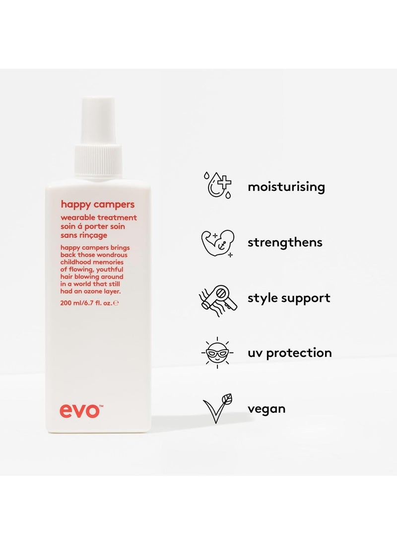 EVO Evo happy campers wearable treatment 200 ml I moisturising styling spray for weak, brittle and coloured hair I moisturises and reduces frizz I vegan, no sulphates  - Image 2