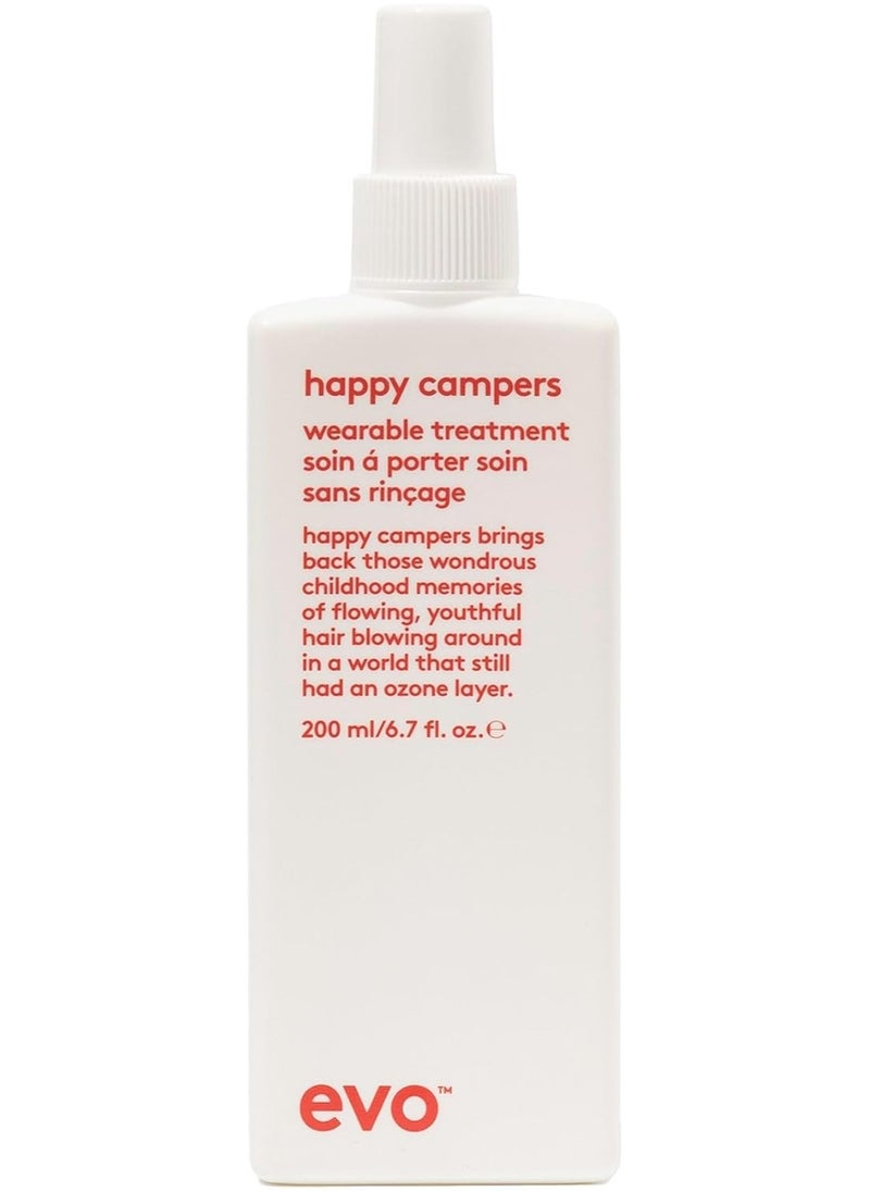 EVO Evo happy campers wearable treatment 200 ml I moisturising styling spray for weak, brittle and coloured hair I moisturises and reduces frizz I vegan, no sulphates  - Image 1