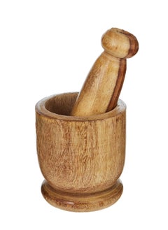 TAJ Wooden Mortar and Pestle, 11 CM 