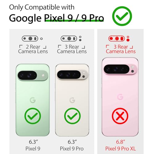 Tobfit Magnetic for Google Pixel 9 Case/Pixel 9 Pro Case, [Compatible with MagSafe] Shockproof Full Body Protection Slim Translucent Matte Phone Cover for Pixel 9/9 Pro 2024 (Pixel 9/9 Pro) - Image 2
