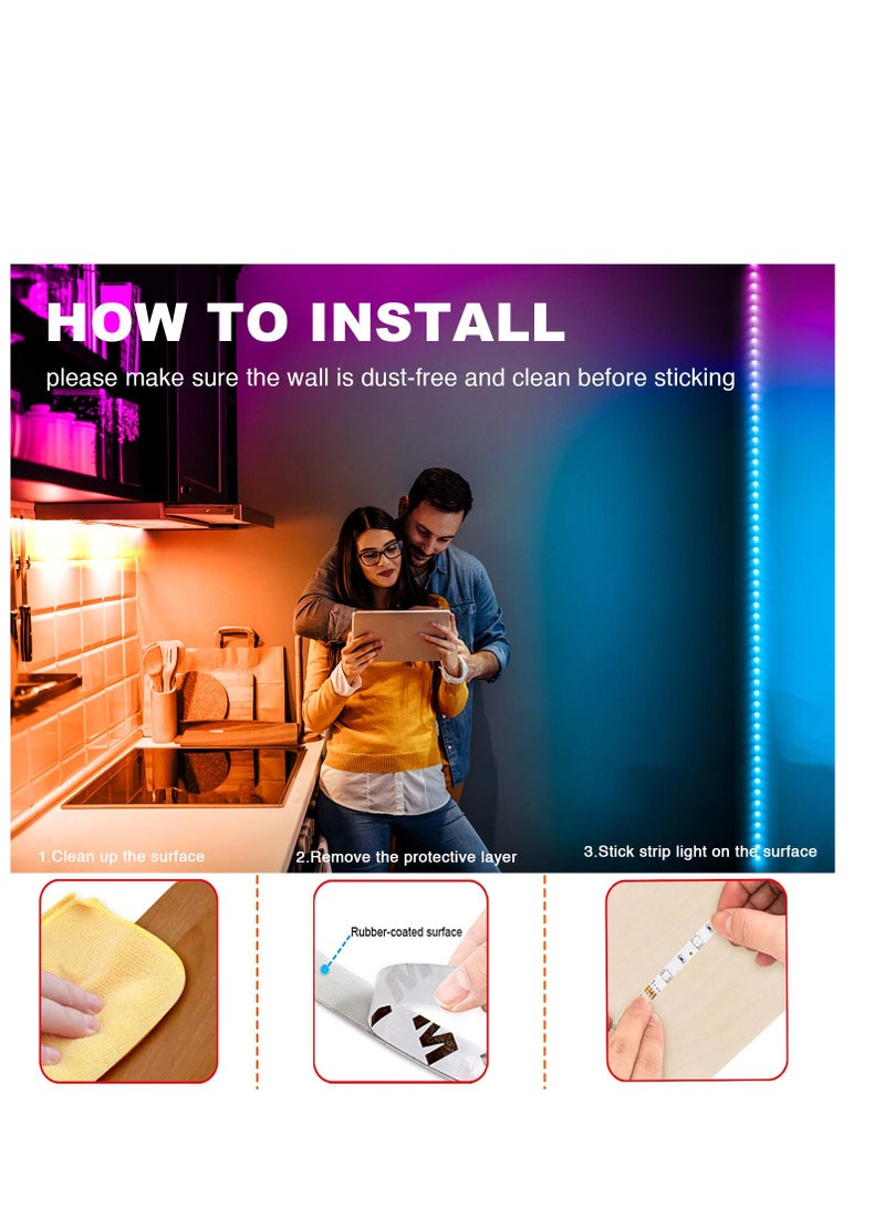 Ultra Long RGB LED Strip Lights 10m with 44 Keys Remote for Home Bedroom Kitchen Festival Decoration - Image 4