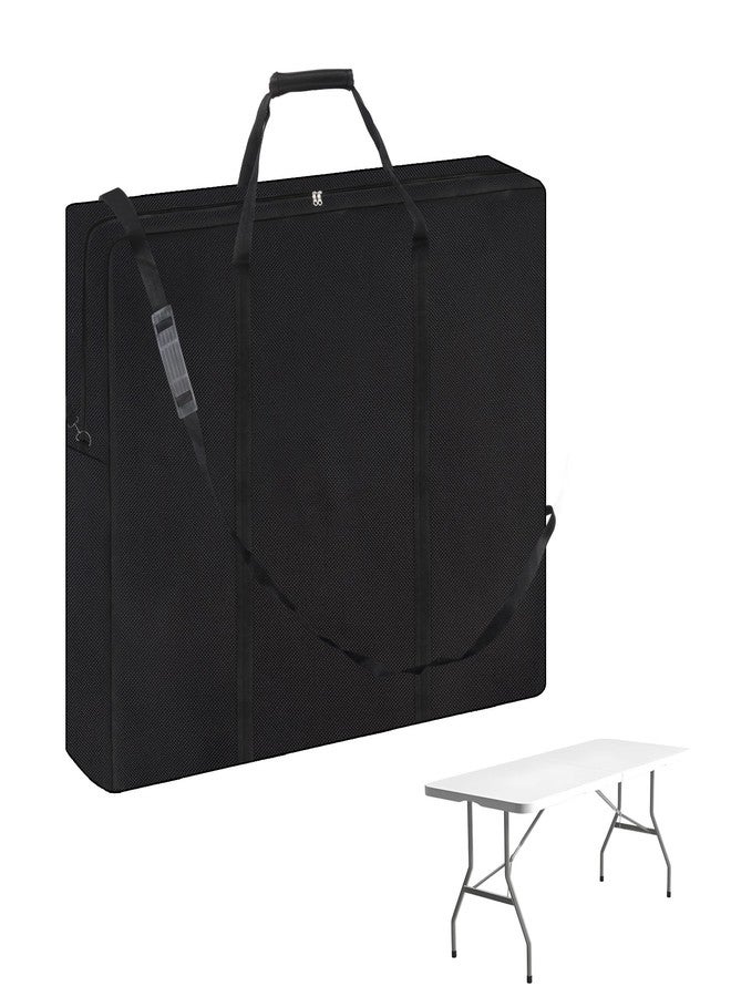 Klmnop 6Ft Folding Table Storage Bag, Waterproof Heavy Duty 600D Large Carrying Bag for Transporting and Storing Folding Tables, Camp Tables with Zipper & Shoulder Strap 37" L X 5" H X 31.5" W - Image 1