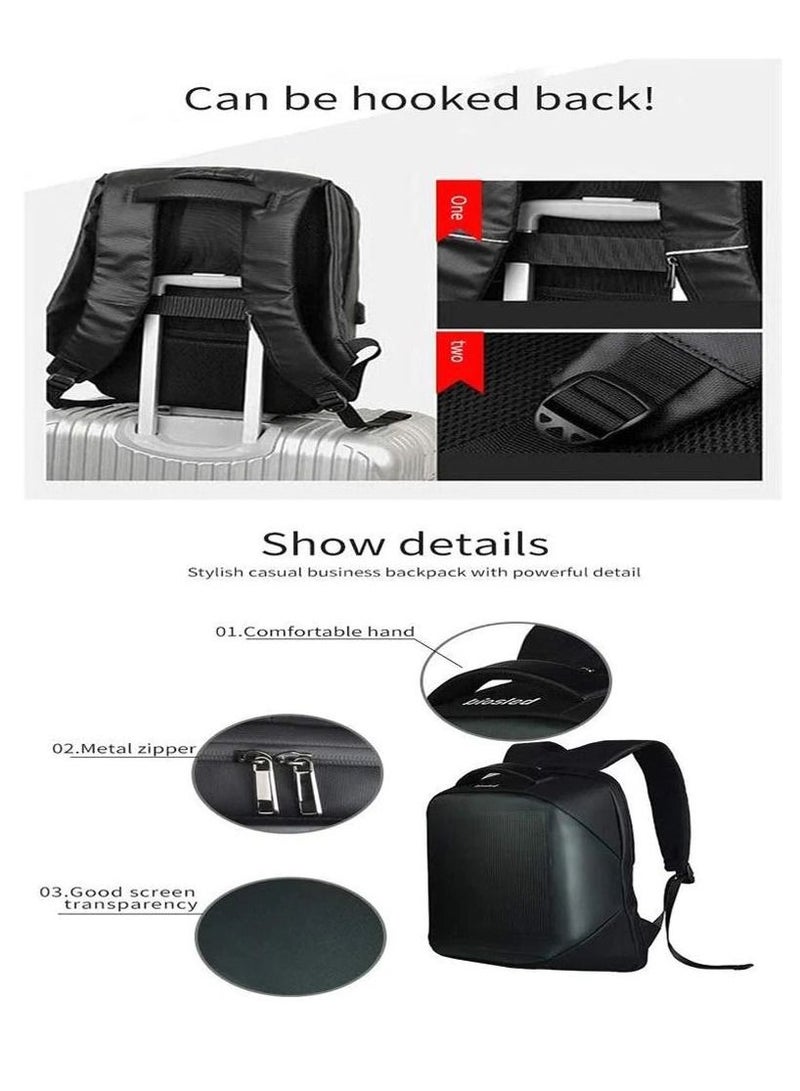 عام حقيبة ظهر عصرية لعرض حقيبة الكمبيوتر المحمول طراز ذكي مقاوم للماء حقيبة كمبيوتر محمول هدية إبداعية حقيبة مدرسية - Image 4