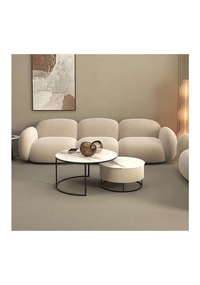 Aroma Homes Modern Cream Sofa – Minimalist 2-Seater Couch for Living Room, Office or Studio - Image 4