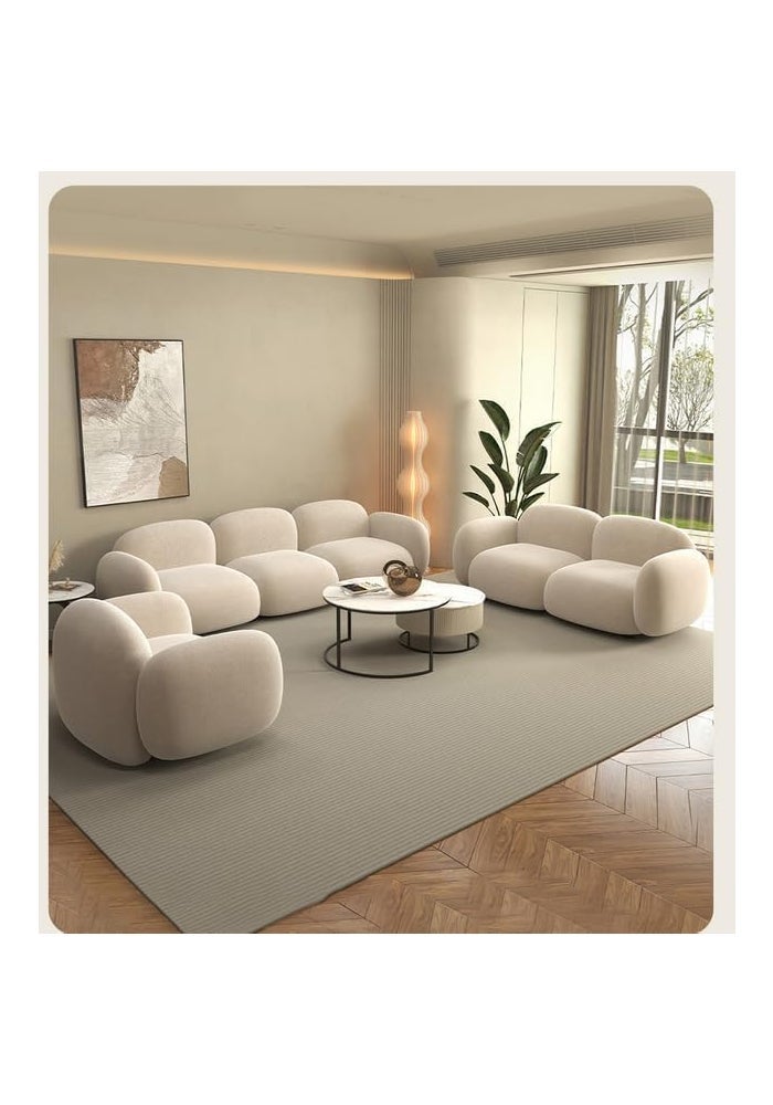 Aroma Homes Modern Cream Sofa – Minimalist 2-Seater Couch for Living Room, Office or Studio - Image 3