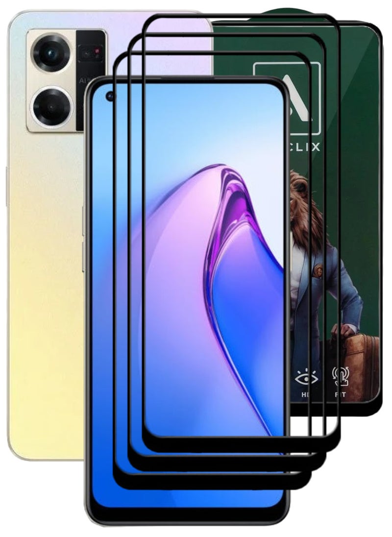 ACLIX 3 Pieces Antistatic ESD Dustproof Premium Quality High Definition Tempered Glass Screen Protector Designed For Oppo Reno8 4G - Image 1