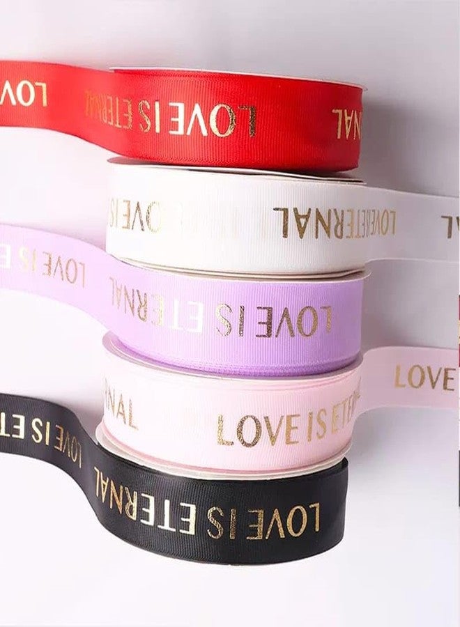 Velme Craft Satin Ribbon 1 Inch x 30 Mtr | Valentine “Love is Eternal” Ribbon for Gift Wrapping | DIY Craft, Bouquet Decoration, Wedding & Birthday Gift Packing Accessories (Pack of 1, Beige) - Image 4