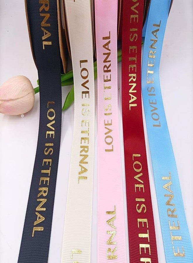 Velme Craft Satin Ribbon 1 Inch x 30 Mtr | Valentine “Love is Eternal” Ribbon for Gift Wrapping | DIY Craft, Bouquet Decoration, Wedding & Birthday Gift Packing Accessories (Pack of 1, Beige) - Image 2
